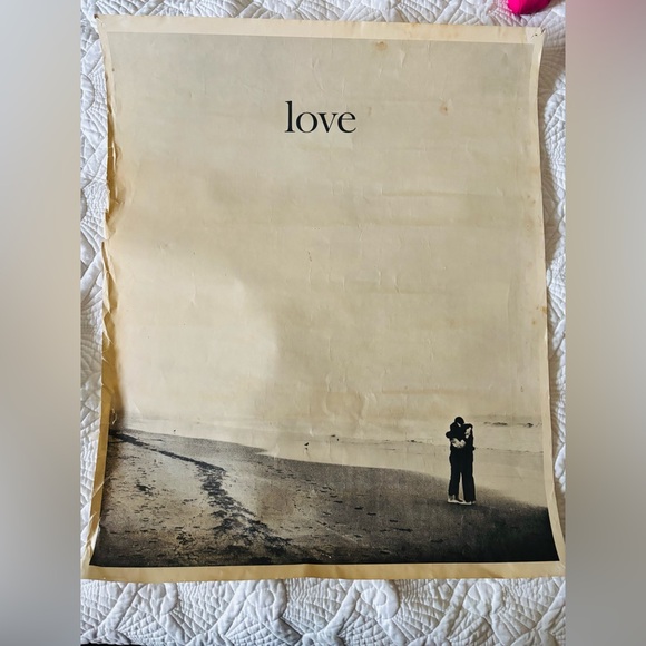 Vintage Other - 1970s love beach poster
